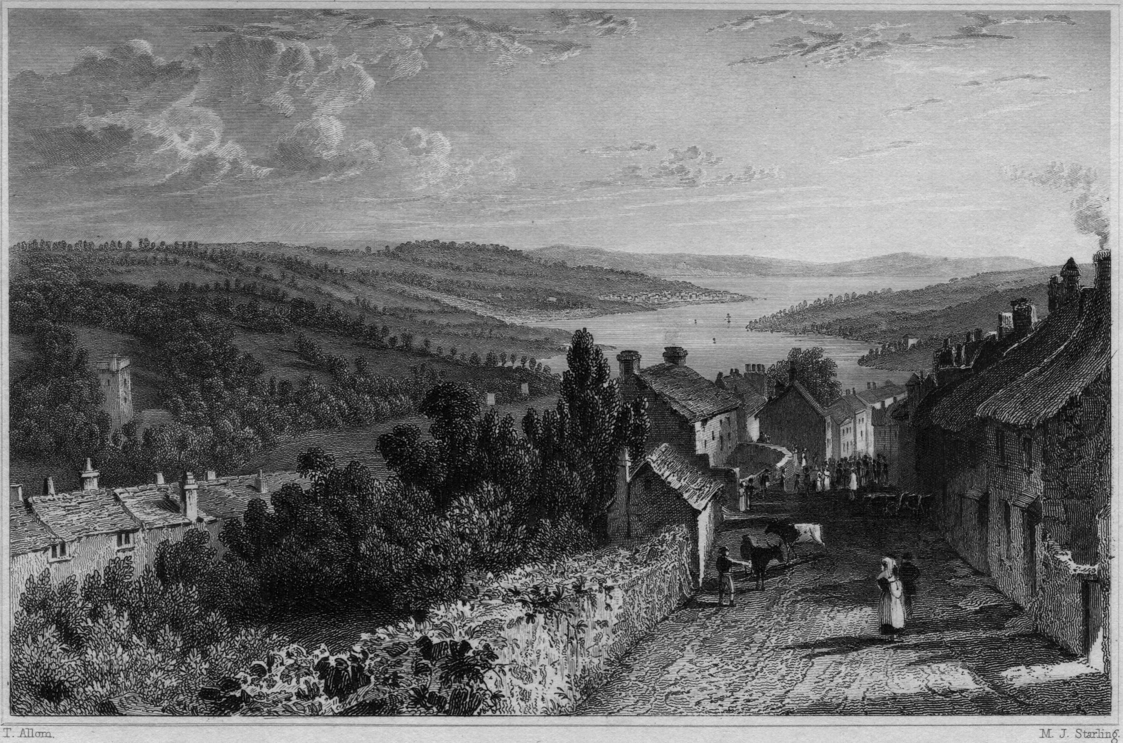 Penryn in 1840's from the north