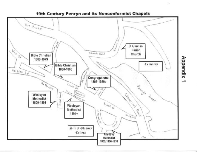 Map of Penryn Chapels